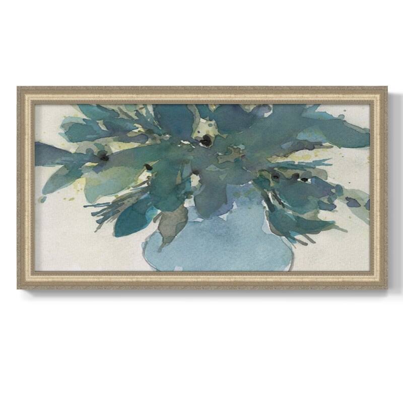 Blue Vintage Charm I Premium Framed Canvas- Ready to Hang