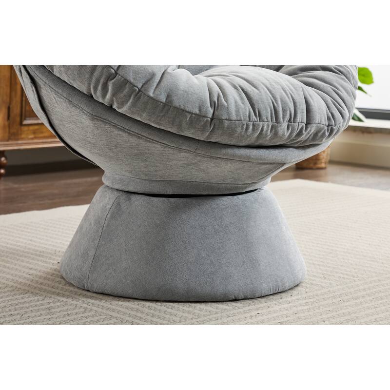 Oversized Swivel Accent Chair, 360-Degree Swivel Barrel Chair, Papasan Chair for Living Room and Bedroom Comfort