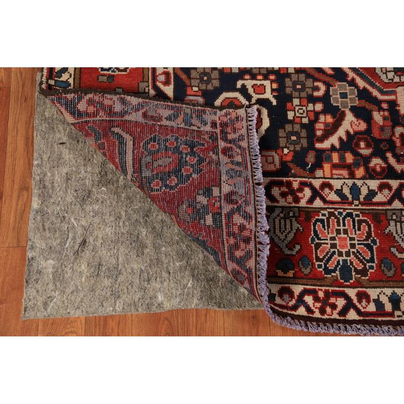Medallion Bakhtiari Persian Vintage Rug Handmade Wool Carpet - 6'8" x 9'9"