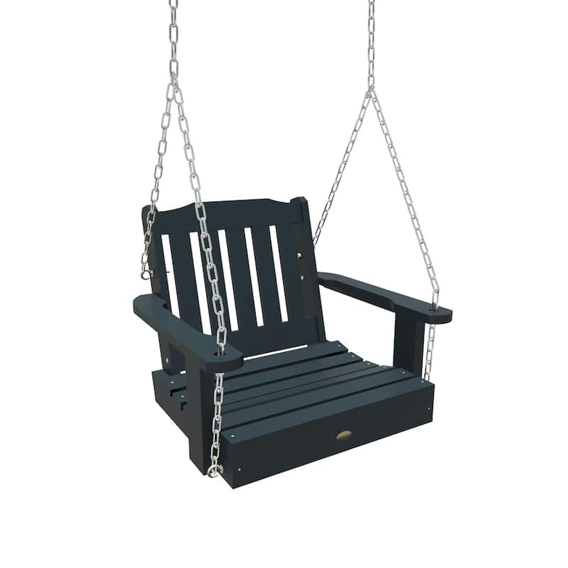 HIGHWOOD Lehigh Single Seat Outdoor Swing - Federal Blue
