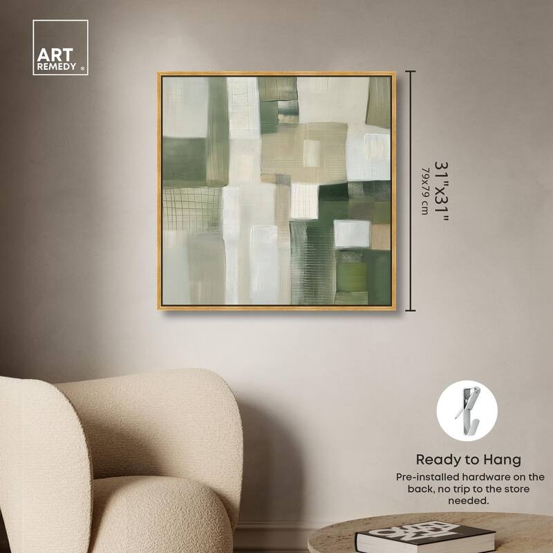 Pale Jade Green II Canvas by Art Remedy