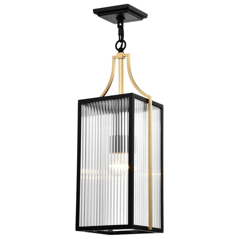 Holden Hanging Pendant Gold and Black Finish Clear Glass
