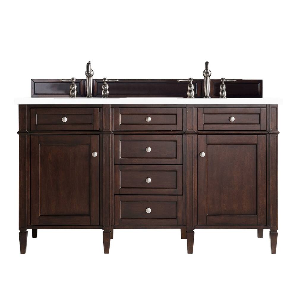 James Martin Vanities 650-V60D-3WZ Brittany 60" Double Basin Poplar