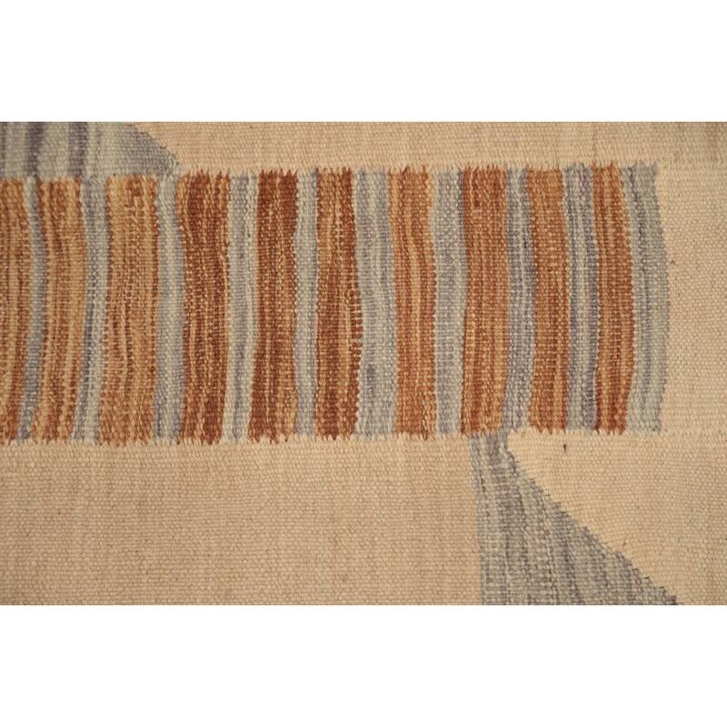Hand Woven Oriental 100% Wool Carpet Southwestern Tribal Multi-Colored Kilim Area Rug - 6' 2'' X 4' 0''