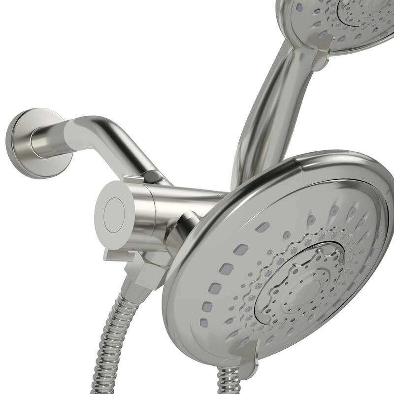 Lordear 5-Setting Shower System: High Pressure Rain Showerhead and Dual 2-in-1 Faucet with Valve