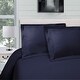 preview thumbnail 26 of 89, Superior 100-percent Egyptian Cotton 300 Thread Count Solid Duvet Cover Set Navy Blue - California King