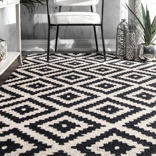Shop Nuloom Handmade Wool Abstract Pixel Trellis Area Rug On