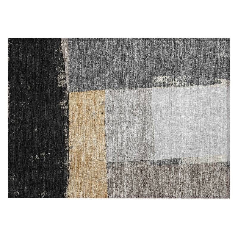 Machine Washable Indoor/ Outdoor Abstract Kraig Chantille Rug