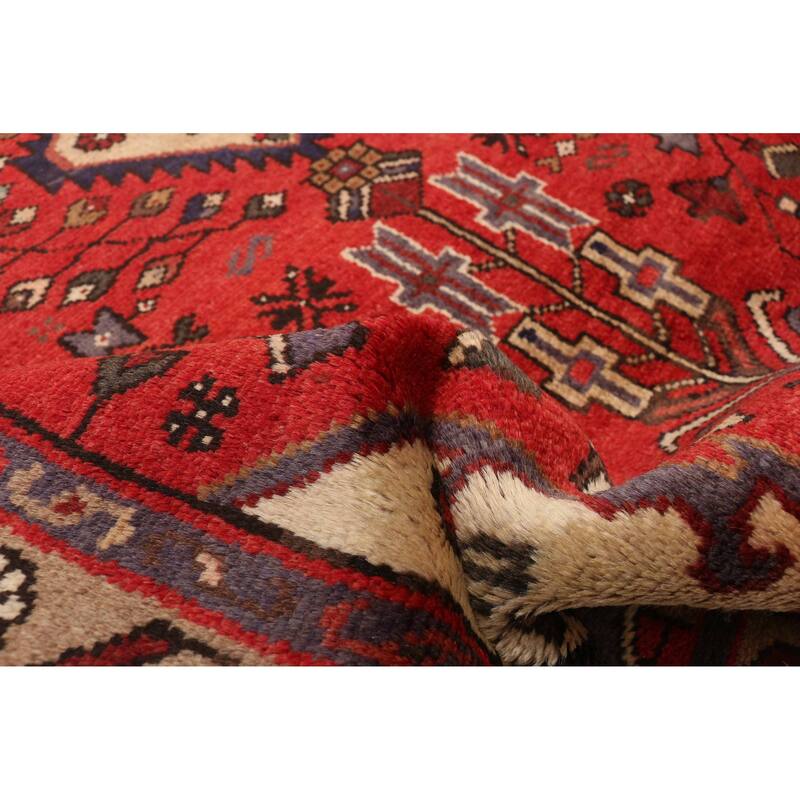 ECARPETGALLERY Hand-knotted Andelz Red Wool Rug - 3'4 x 5'3