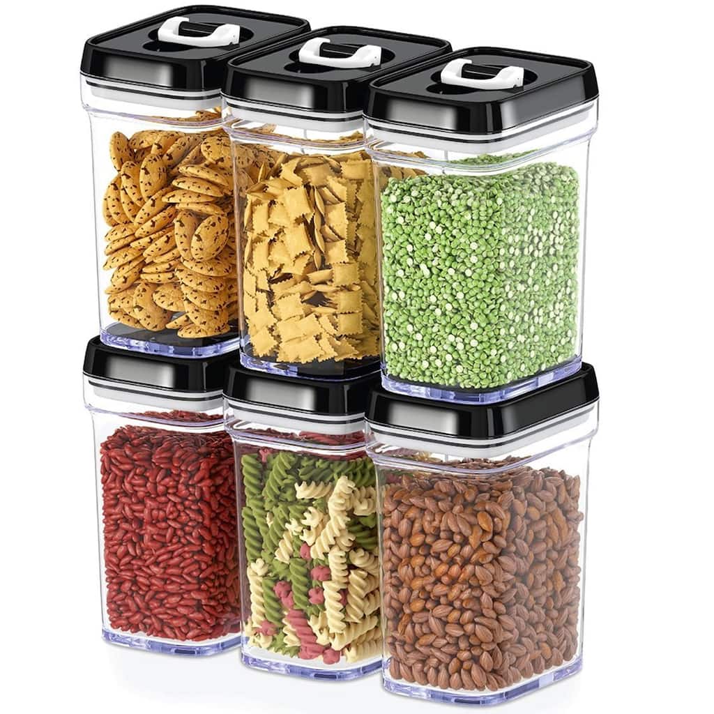 Airtight Food Storage Containers with Lids 6 Piece Set Air Tight Kitchen Storage Containers for Pantry Organization and Storage