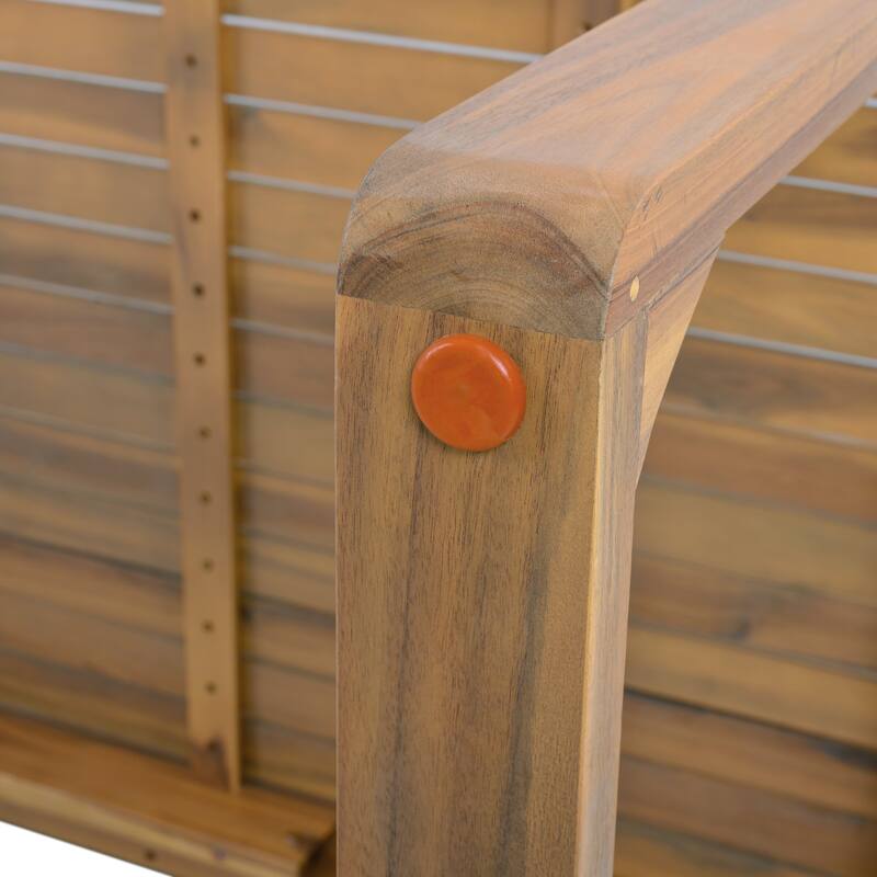 Christopher Knight Home - Ronan Outdoor Acacia Wood Dining Set with Swivel Rope Armchairs & Curved Leg Dining Table, Teak Finish