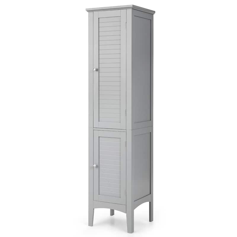 5 Tier Freestanding Tower Cabinet Tall Bathroom Storage Cabinet