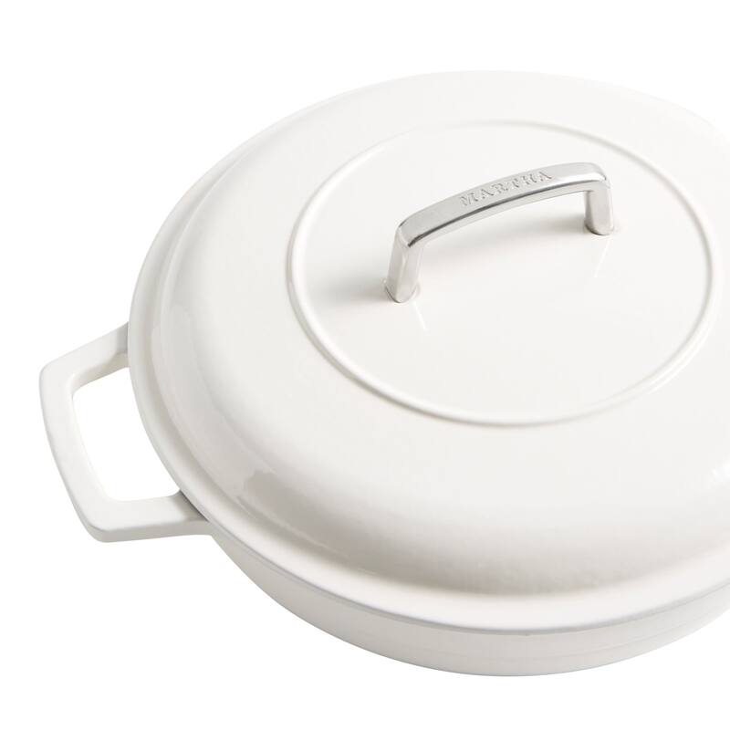 Martha by Martha Stewart 3.5 QT Enameled Cast Iron Braiser w/ Lid