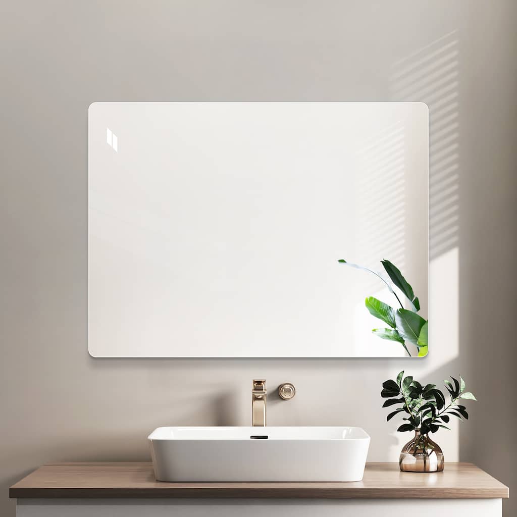 36x30 Inch Frameless Shatterproof Bathroom Mirror