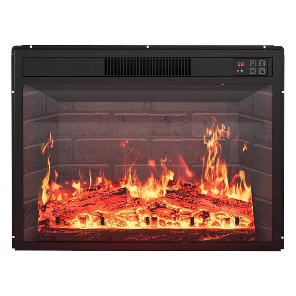 23 Inch Built-in Electric Wall Fireplace with Timer & Remote Control for Bedroom, Living Room