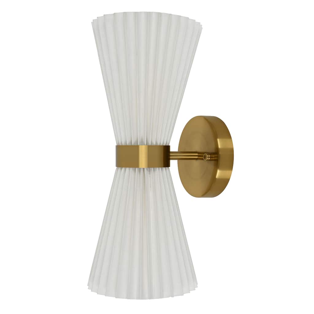Beacon Lighting Amore 2 Light Pleated Wall Bracket