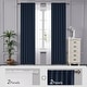 preview thumbnail 1 of 1, Deconovo Mix & Match Blackout and White Sheer 4 Piece Curtain Panel Set 52*95 - Navy Blue