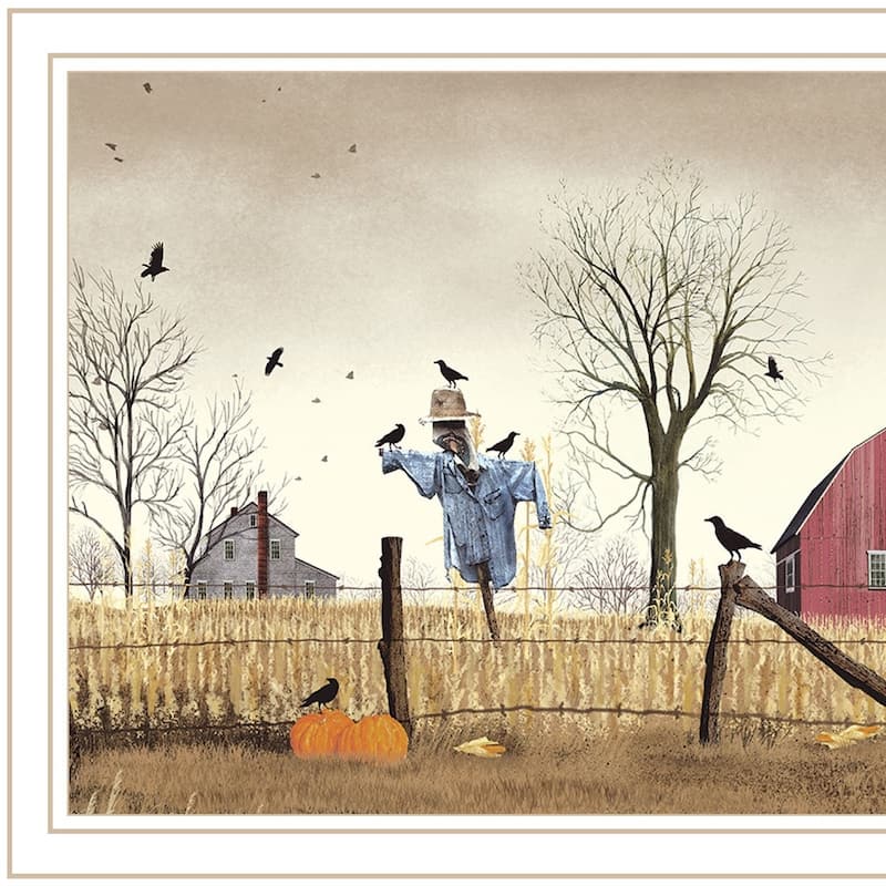 HomeRoots After the Harvest White Framed Wall Art