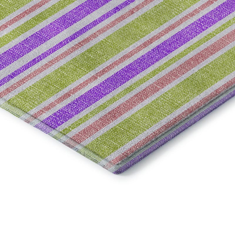 Premium Washable Super Soft Modern Cabana Stripe Mayfield Rug