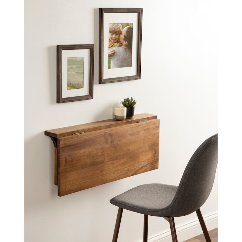 Kate and Laurel Corblynd Wood Wall Mounted Desk