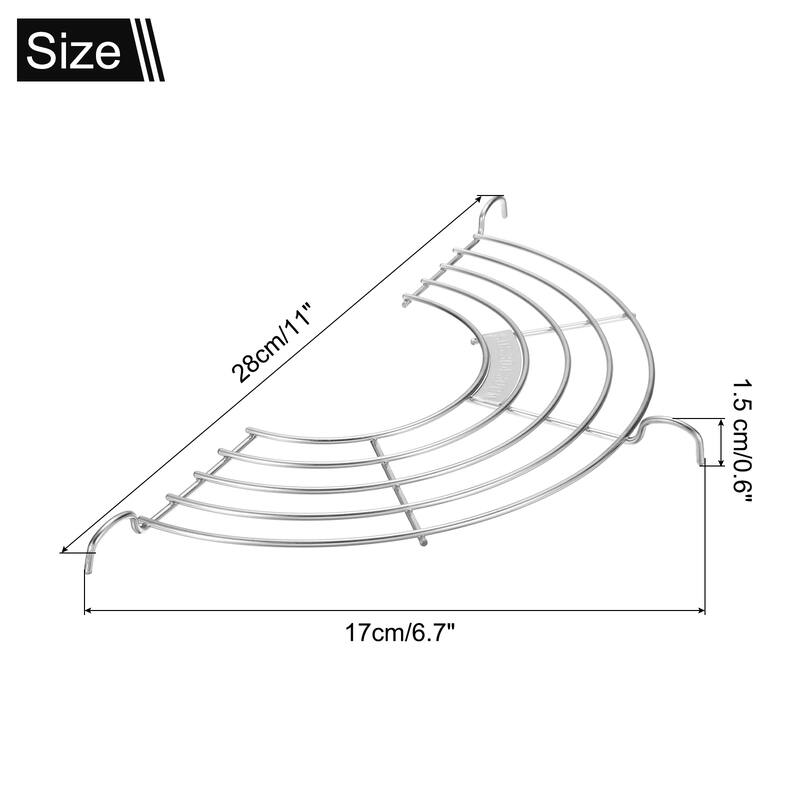 2pcs Oil Drain Rack Semi-circular Draining Rack for Fried Food - 28cm