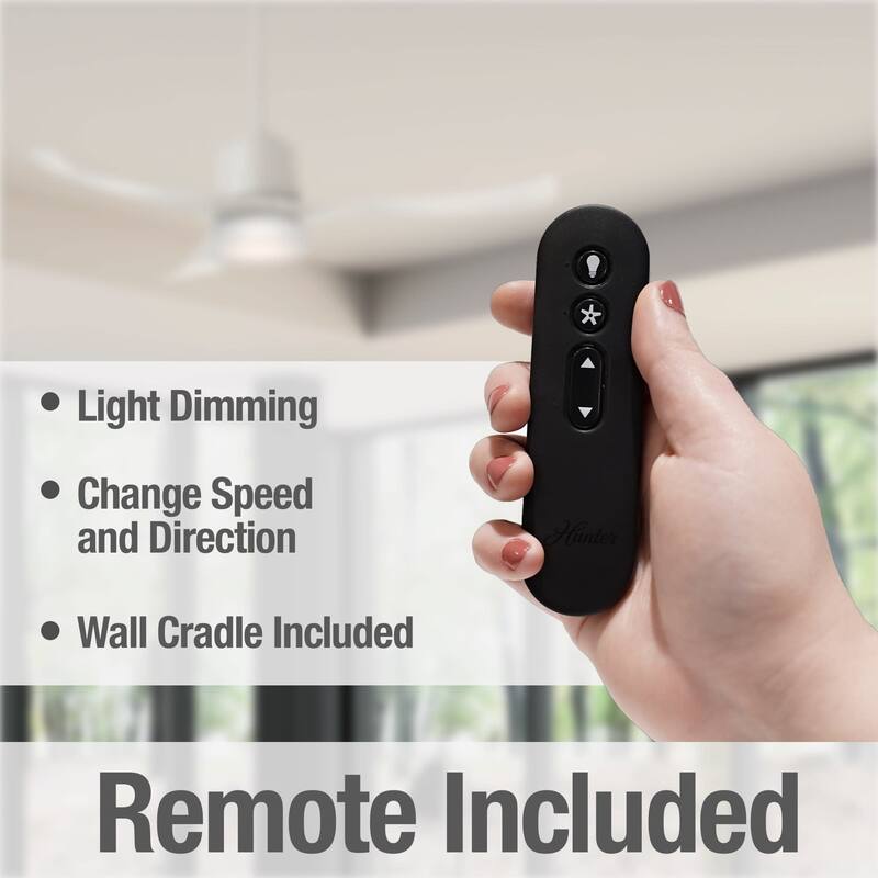 Hunter 54" WiFi Symphony Ceiling Fan with LED Light Kit and Handheld Remote, Smart Home Fan