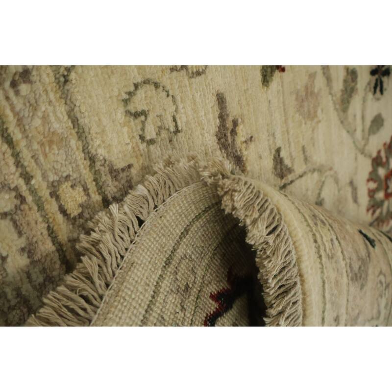 Hand Knotted Oriental 100% Wool Carpet Traditional All-Over Beige & Ivories Ziegler Area Rug - 6' 1'' X 4' 2''