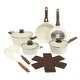 preview thumbnail 28 of 38, Oster SmartHandle Advance 13-Piece or 18-Piece Nonstick Cookware Set With Utensils & Pan Protectors Matte Linen