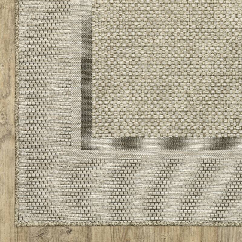 Vista Home Tangelo Bordered Tan/Black Ultimate Performance Area Rug