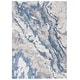 preview thumbnail 2 of 5, SAFAVIEH Horizon Shag Mukades Abstract 2.5-inch Thick Rug 2' x 3' - Grey/Blue - Rectangle