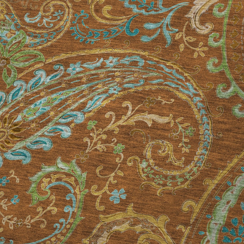 Premium Machine Washable Paisley Sherpa Throw Blanket