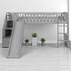 preview thumbnail 13 of 16, Twin Size Loft Bed with Slide, Staircase Storage Drawers, Convertible Ladder, and Guardrails, No Box Spring Needed