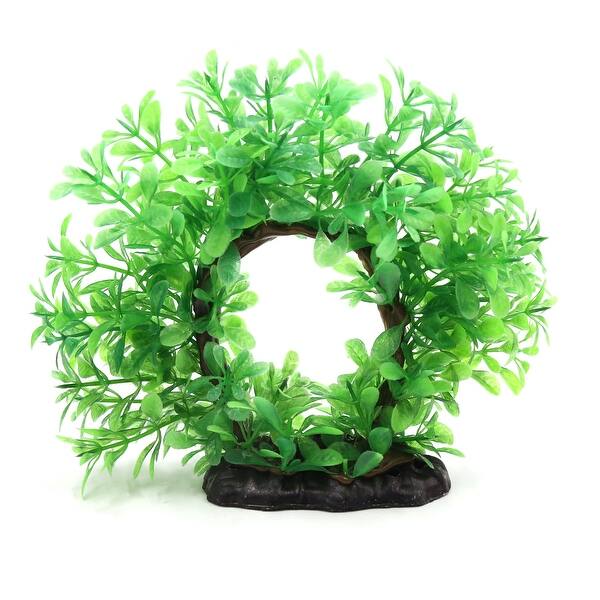 Shop Green Plastic Leaves Arch Shape Tree Betta Tank Fishbowl