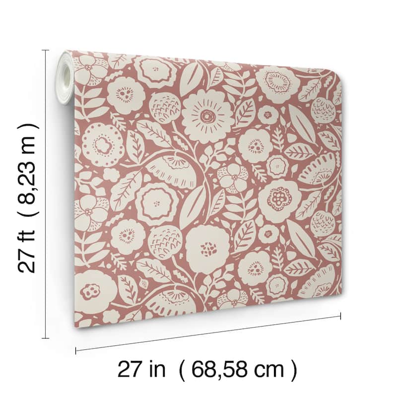 Romainville Camille Blossom 27 In W X 27 Ft L Wallpaper