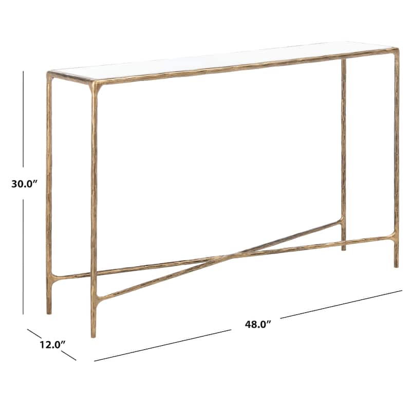 SAFAVIEH Couture Dorotea Forged Metal Rectangle Console Table - 48" W x 12" L x 30" H - 48"W x 12"D x 30"H