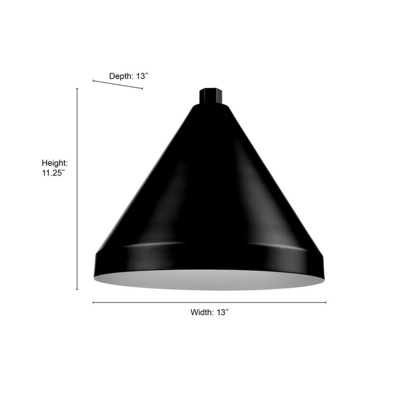 R Series 1-Light Cone Shade Satin Black - Satin Black