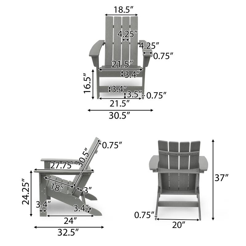 Encino Outdoor Resin Adirondack Chair by Christopher Knight Home