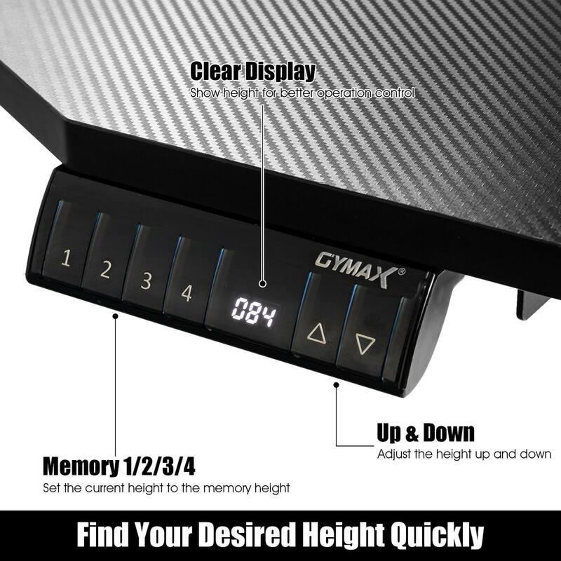 Gymax Electric Standing Gaming Desk Sit to Stand Height Adjustable