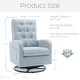 preview thumbnail 22 of 45, HOMYKA Swivel Rocking Upholstered Armchair Nursery Glider Linen Accent Chairs