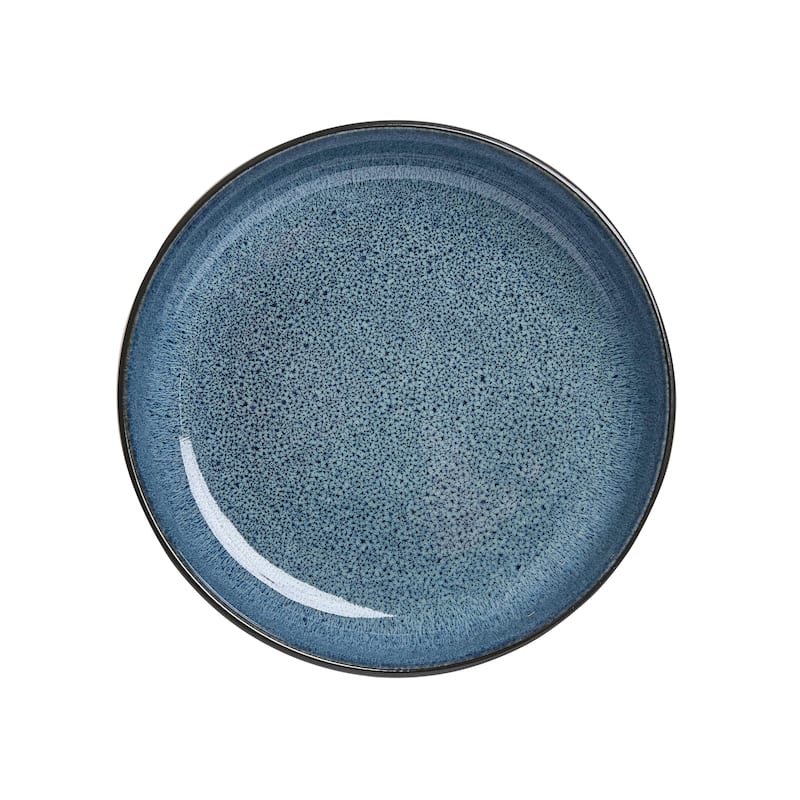 Sango Resona Blue/Black 10" Large Ceramic Serving Bowl (Set of 2), 64.25 oz