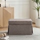 preview thumbnail 132 of 152, Rectangle Chenille Upholstered Storage Ottoman