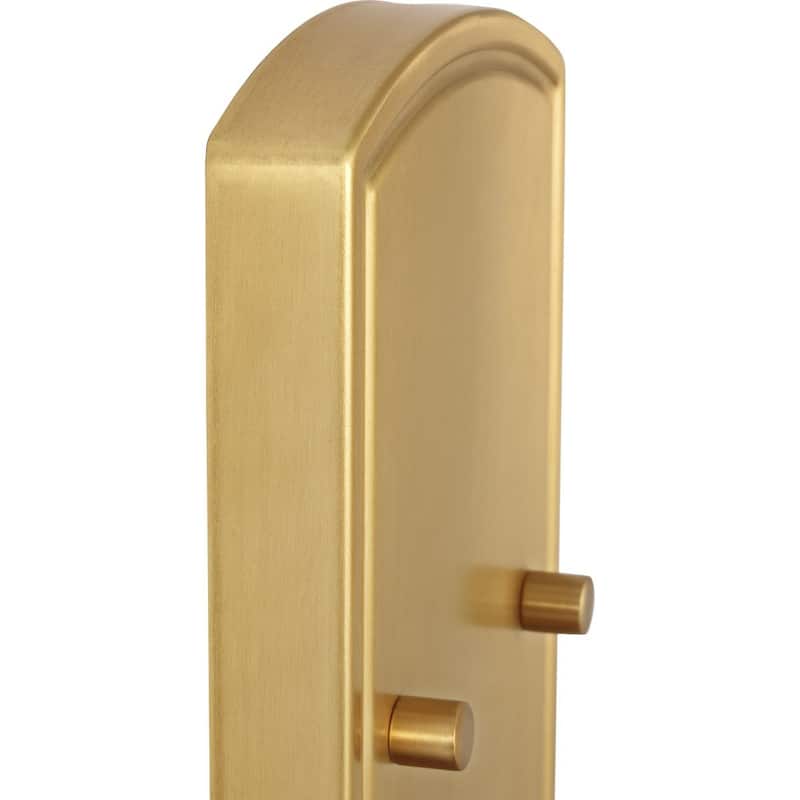 Adley Collection One-Light Satin Brass Etched Opal Glass New Traditional Bath Vanity Light - 4.5 in x 6 in x 7.75 in