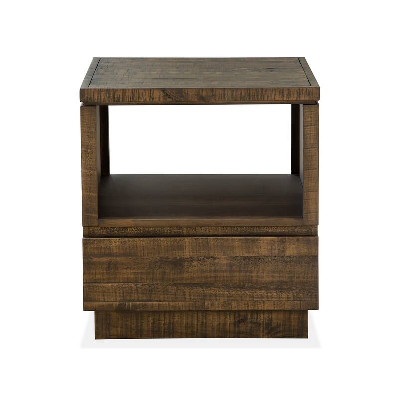 Magnussen Home Baisden Tobacco Rectangular End Table - 22''W x 24''D x 24''H
