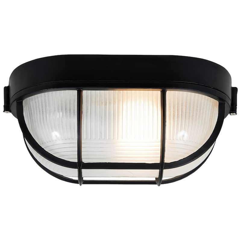 Access Nauticus 1-light Black Wet Location 8-inch ADA Bulkhead