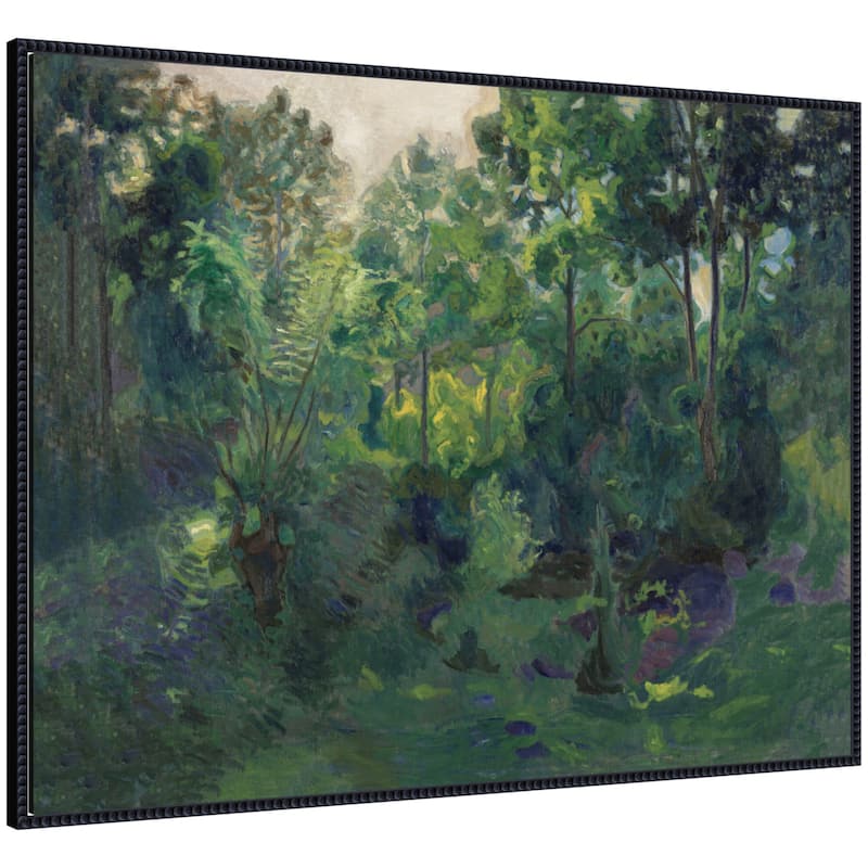 Kate and Laurel Wooded Landscape 1900 Thorvald Erichsen by Nostalgia Prints Framed Canvas Wall Art Print - 32x42