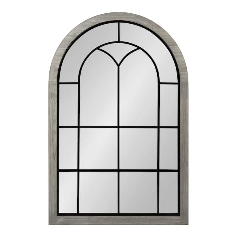 Kate and Laurel Joffrey Arch Windowpane Framed Wall Mirror