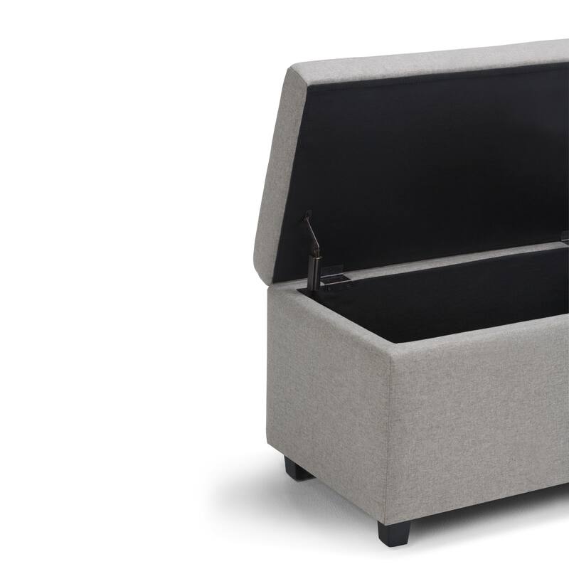WYNDENHALL Callum 34 inch Wide Contemporary Rectangle Storage Ottoman