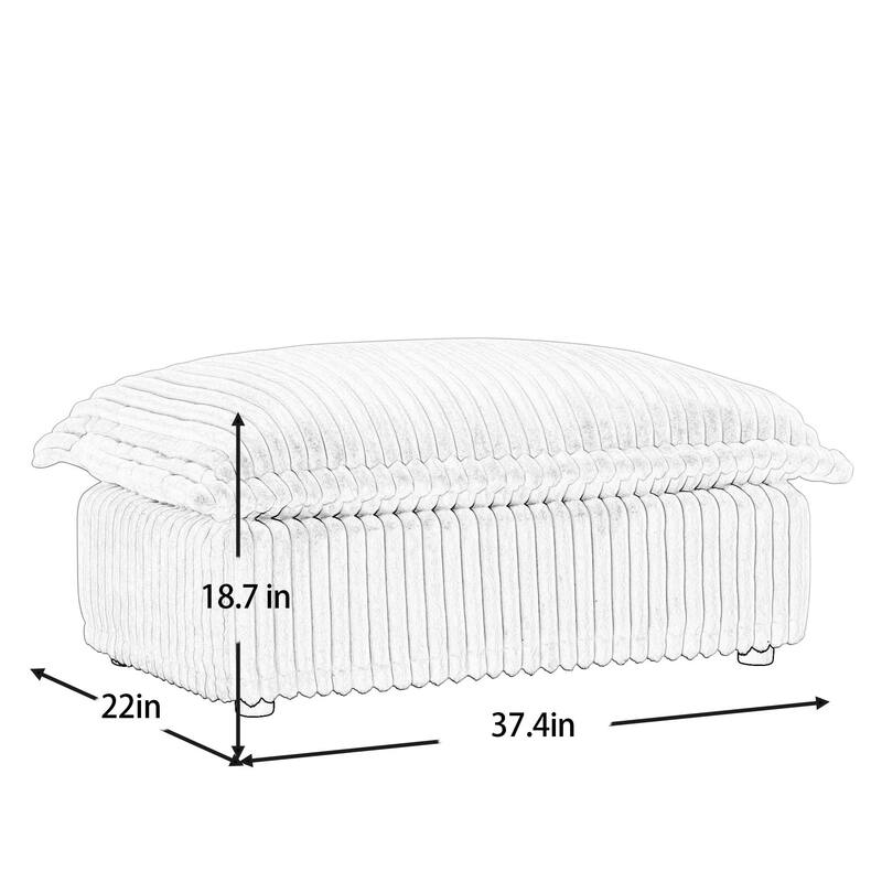 Ottoman, Spacious Seating & Convenient Armrests
