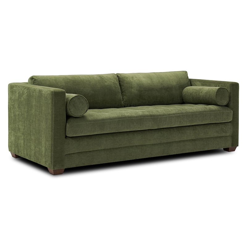 Poly and Bark Napa 82" Pull-Out Sofa Bed in Distressed Green