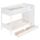 preview thumbnail 6 of 14, Maximized Storage Space Wood Bunk Bed With 2 Drawers and Multi-layer Cabinet, Health and Comfort, White